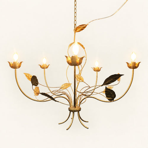 Five-Light Botanical Branch Chandelier