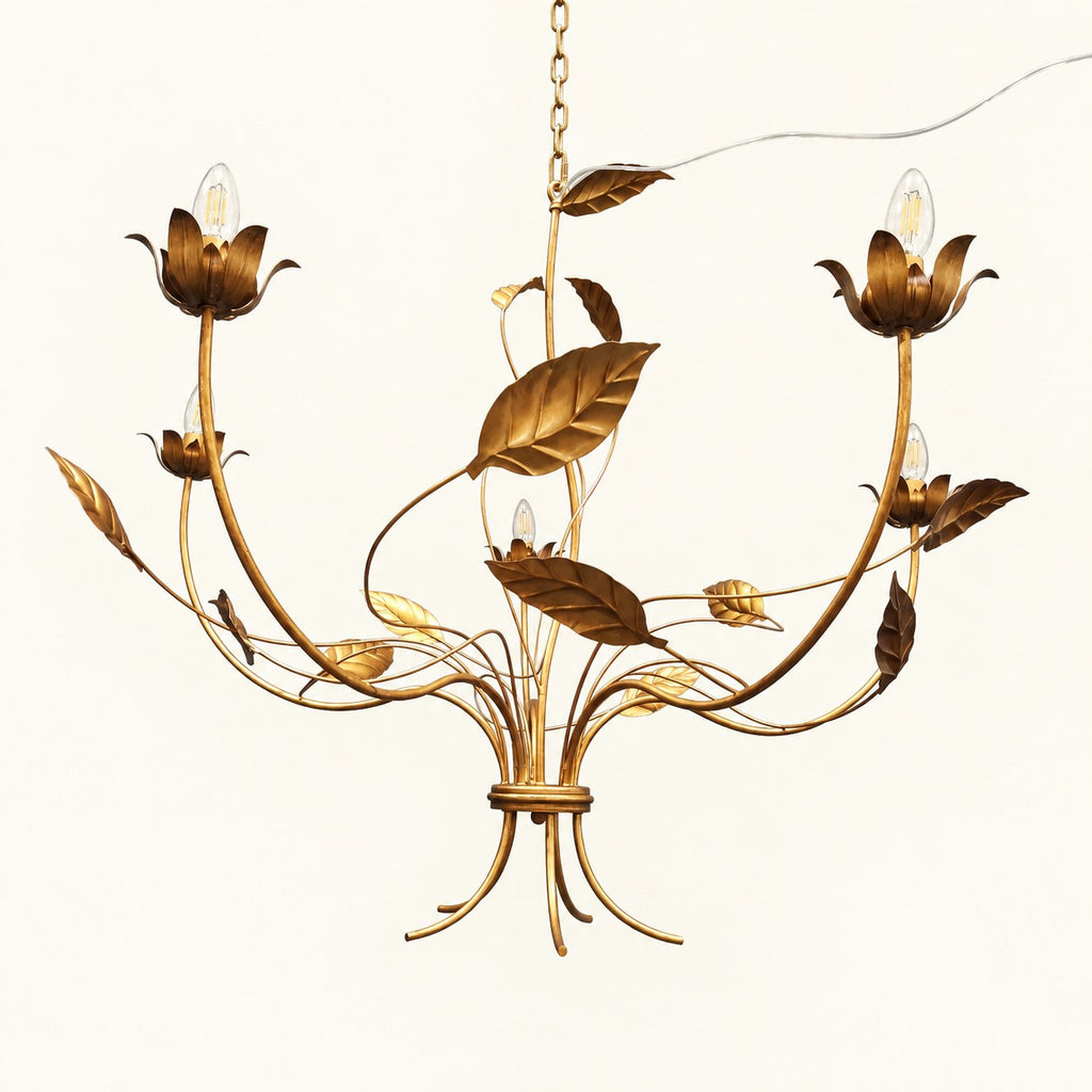 Five-Light Botanical Branch Chandelier