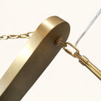 Glass Pendant with Gold-Tone Hardware