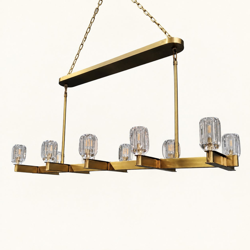 Glass Pendant with Gold-Tone Hardware