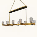 Glass Pendant with Gold-Tone Hardware