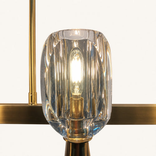 Glass Pendant with Gold-Tone Hardware